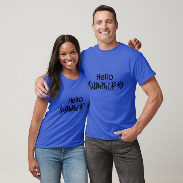 Camiseta Hello Summer Typografia (Unissex)