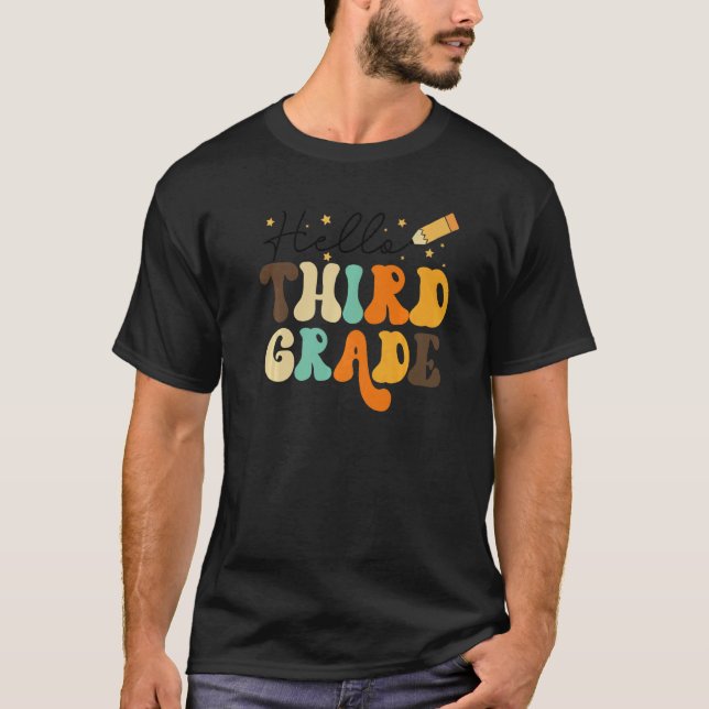 Camiseta Hello Third Grade Team 3rd Grade Teacher Back To S (Frente)