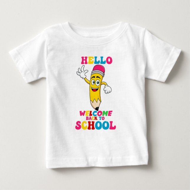 Camiseta hello welcome back to school  (Frente)