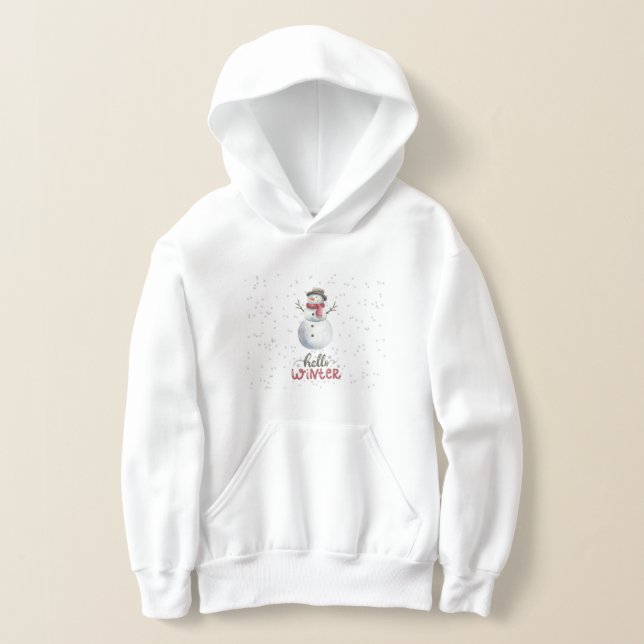 Camiseta "Hello Winter" Snowman Girls sweat shirt (Postura )