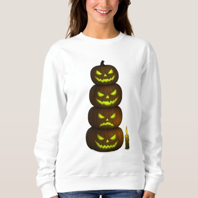 Camiseta Helloween Minimalist Jack O’Lantern Unisex (Frente)
