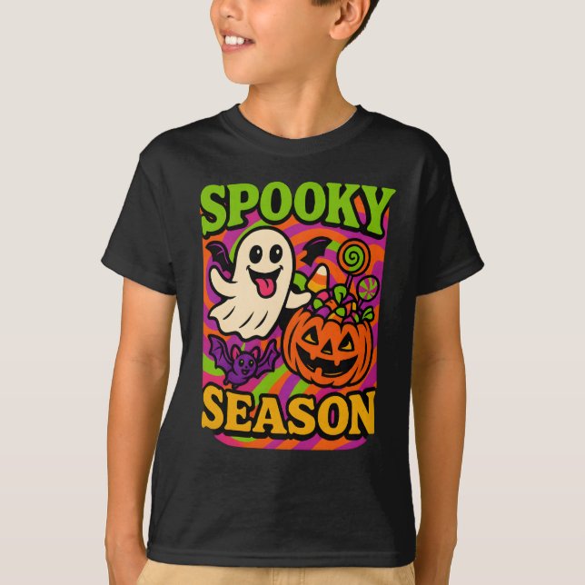 Camiseta Helloween Spooky Season Retro Clothes Unisex (Frente)