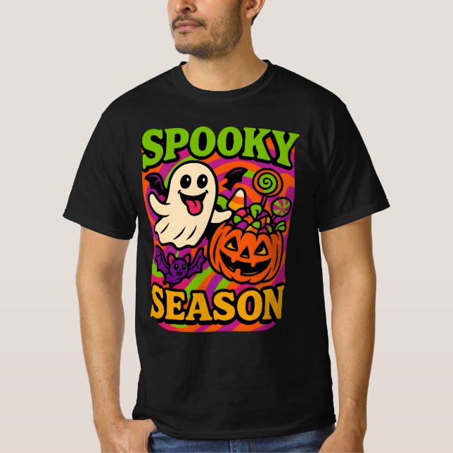 Camiseta Helloween Spooky Season Retro Clothes Unisex (Frente)