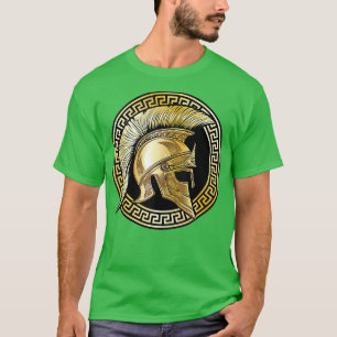 Camiseta Helmet Dourada Gladiadora Esparta Grego