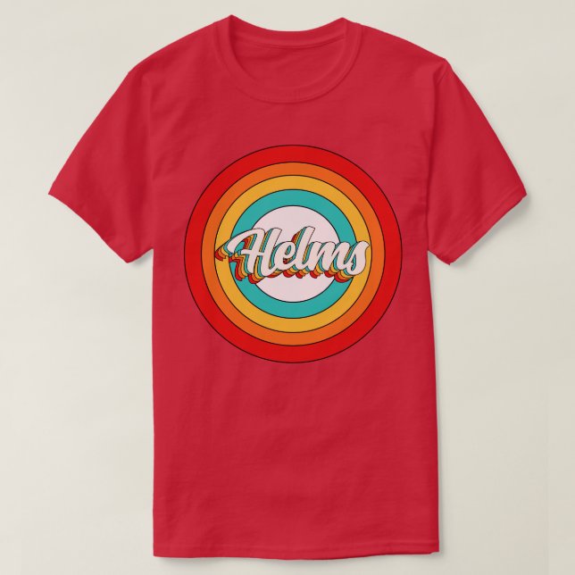 Camiseta Helms Name Shirt Vintage Helms Circle (Frente do Design)
