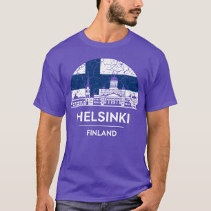 Camiseta Helsinki Cidade Finlândia Bandeira menino