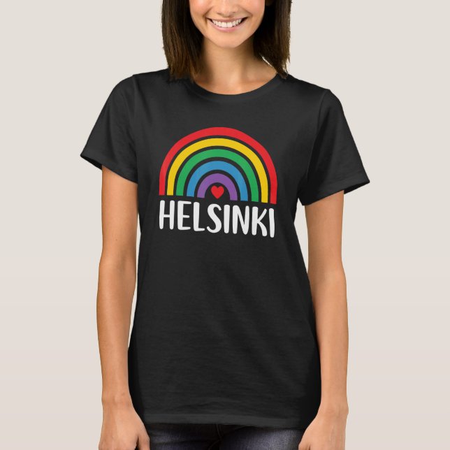 Camiseta Helsínquia Finlândia para Mulheres Viagem (Frente)