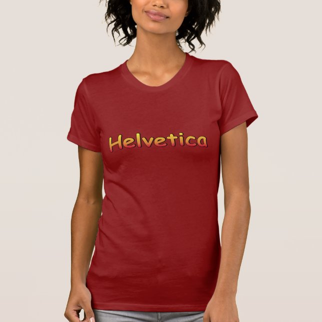 Camiseta Helvetica Comic Sans (Frente)