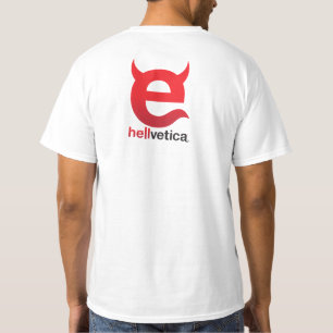Camiseta Helvetica do mal "e"