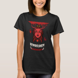 Camiseta Hemoglobin Harmony Halloween Designs de demônio do
