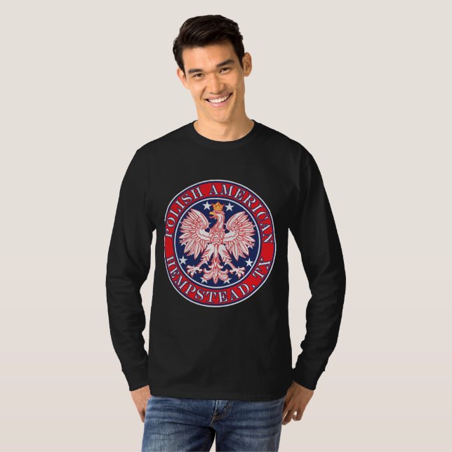 Camiseta Hempstead Texas Polonês American Eagle (Frente Completa)
