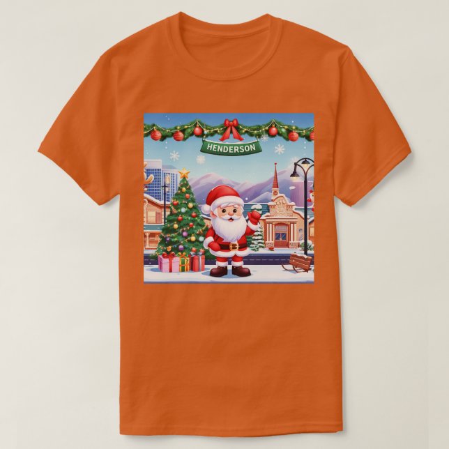 Camiseta Henderson City Christmas (Frente do Design)