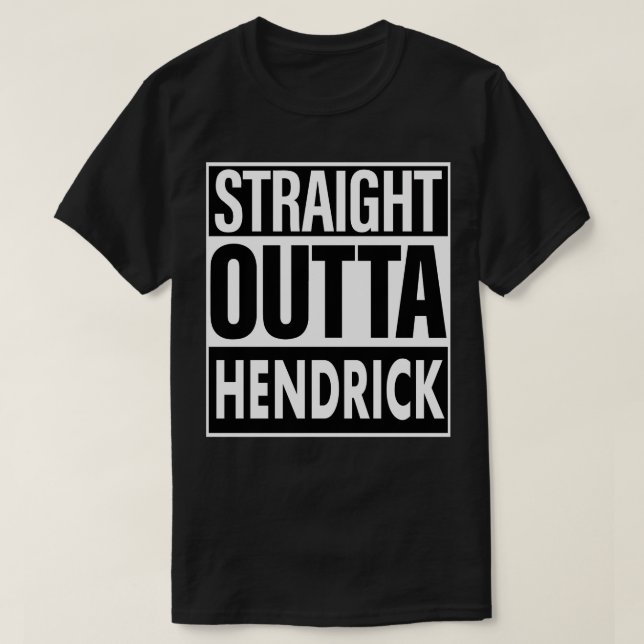 Camiseta Hendrick Name Hetero Outta Hendrick (Frente do Design)