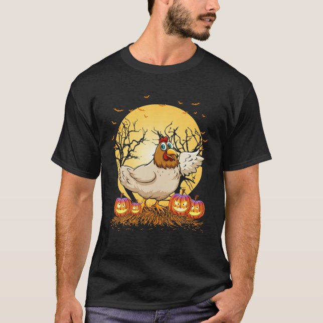 Camiseta Henloween - Galinha Spooky (Frente)
