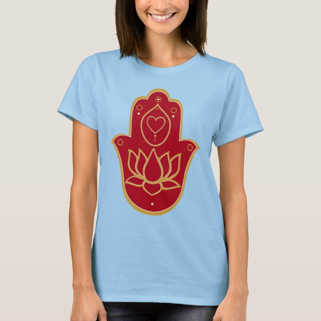 Camiseta Henna Hamsa Lotus (Frente)