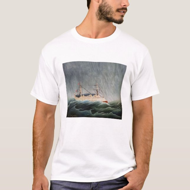 Camiseta Henri Rousseau - O Navio no Tempest (Frente)