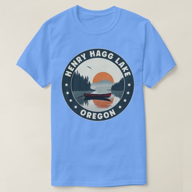 Camiseta Henry Hagg Lake Oregon Sunset (Frente do Design)
