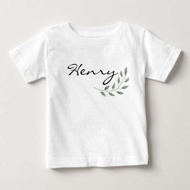 Camiseta Henry Name Reveal Clothing Nature Leaf Botanical (Frente)
