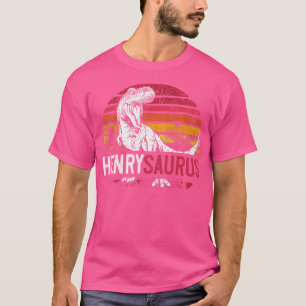 Camiseta Henry Saurus Funny Personalizado Dinossauro T Rex