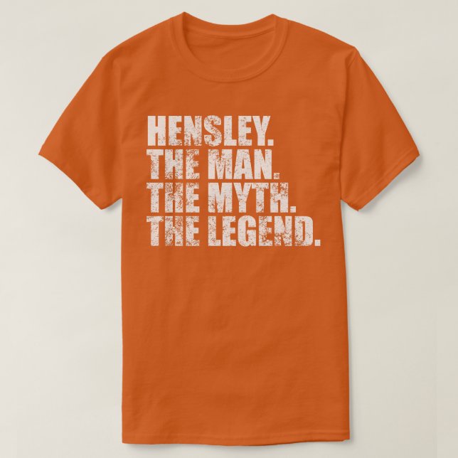 Camiseta HensleyHensley Nome da família Hensley sobrenome H (Frente do Design)