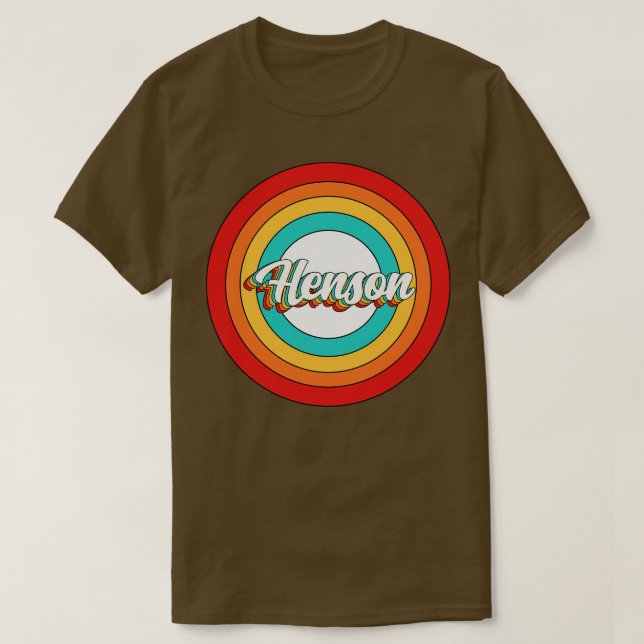 Camiseta Henson Name Shirt Vintage Henson Circle (Frente do Design)