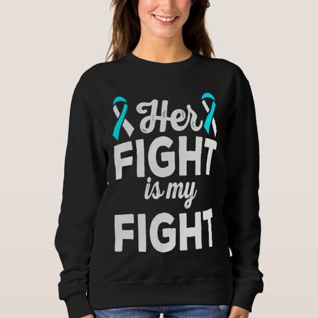 Camiseta Her Fight is My Fight Dysautonomia Awareness Ribbo (Frente)