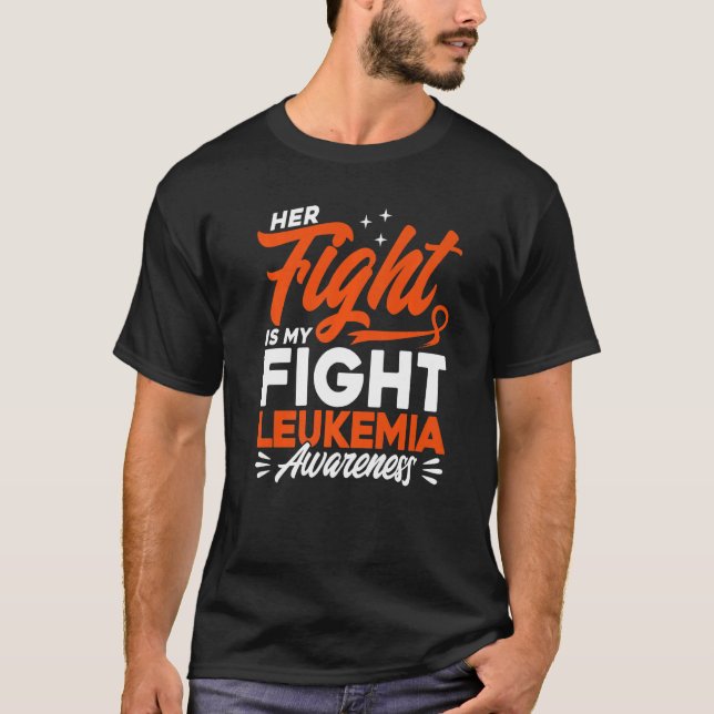 Camiseta Her Fight Is My Fight Leukemia Awareness Premium (Frente)