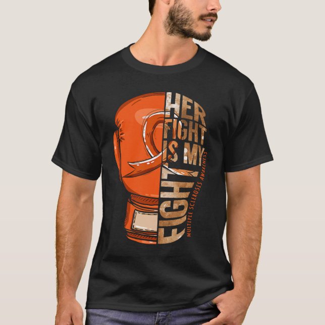 Camiseta Her Fight Is My Fight Multiple Sclerosis Orange Ri (Frente)