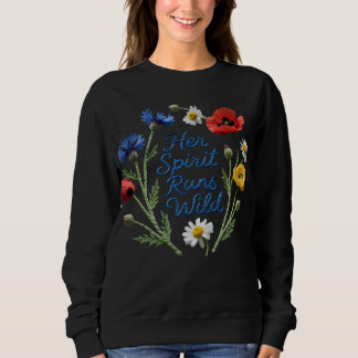 Camiseta "Her Spirit Runs Wild" Scattered Wildflower