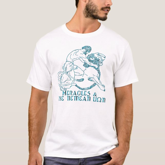 Camiseta Heracles & o leão de Nemean (Frente)