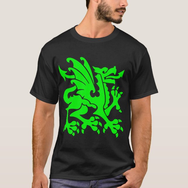 Camiseta Heraldic Dragon 01 - Verde (Frente)