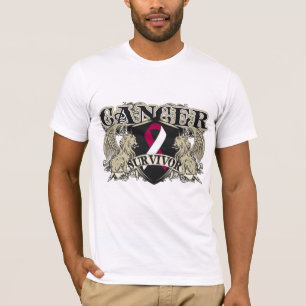 Camiseta Heráldica dos homens do sobrevivente de câncer da