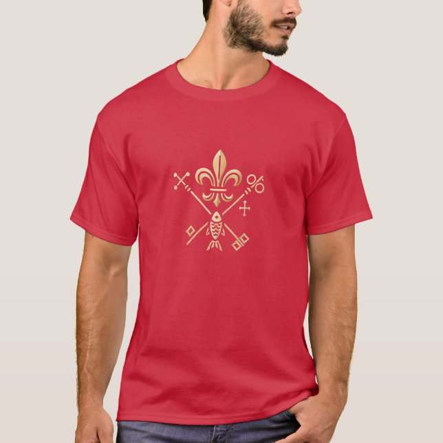 Camiseta Heraldische Christiliche Symbole (Frente)