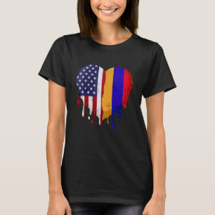 Camiseta Herança Armênia Americana Mês Armênia Flag Hear