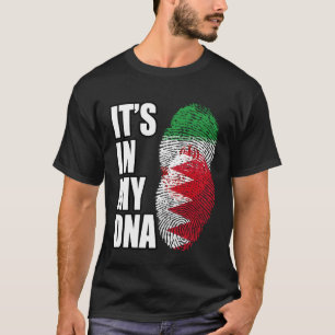 Camiseta Herança Da Bandeira Do DNA Misturada Do Irã E Do B