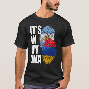 Camiseta Herança Da Bandeira Do Dna Mix Da Armênia E Argent