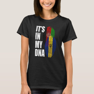 Camiseta Herança Da Bandeira Do Dna Mix Do Barbade E Do Afe