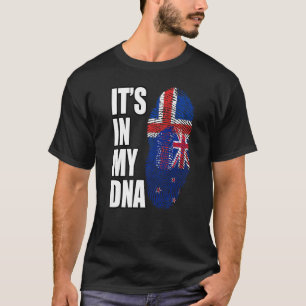 Camiseta Herança Da Nova Zelândia E Do Mix Islandês Do DNA
