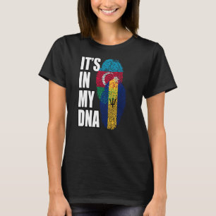 Camiseta Herança de Sinalizador de DNA Misturado Barbadiano