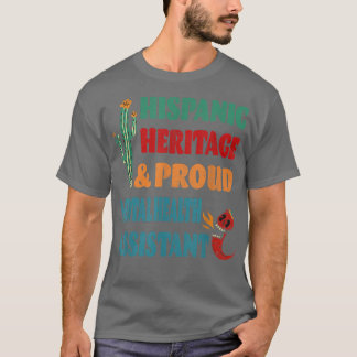 Camiseta Herança Hispânica e Assistente de Saúde Mental Org