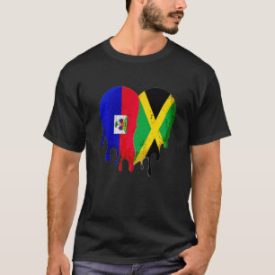 Camiseta Herança Hispânica jamaicana haitiana, mês de bande