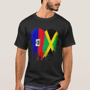 Camiseta Herança Hispânica jamaicana haitiana, mês de bande