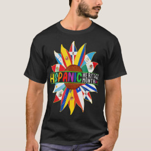 Camiseta Herança hispânica mês Latina todo país
