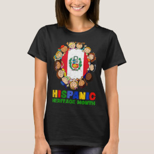 Camiseta Herança hispânica Mês Peru Crianças Meninas