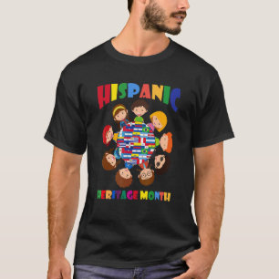 Camiseta Herança hispânica Mês Sinalizador Crianças Garoto