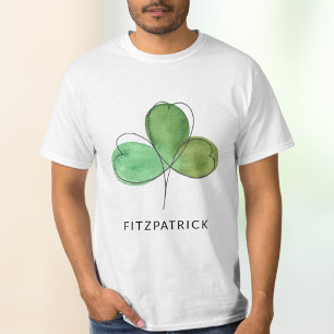 Camiseta Herança Irlandesa Trevo Verde