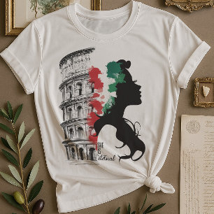 Camiseta Herança italiana e Colosseum Tee