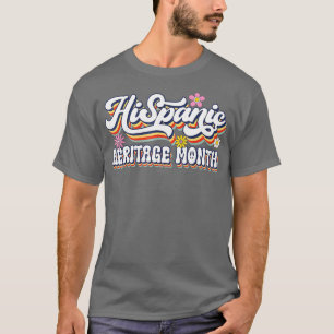 Camiseta Herança Nacional Hispânica Retroativa Mês Vintage