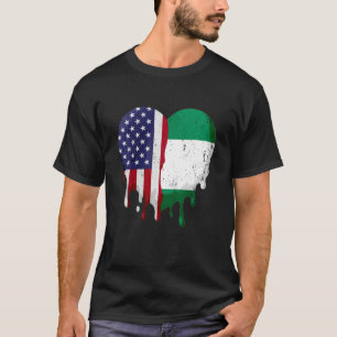 Camiseta Herança nigeriana americana Mês Nigéria Bandeira H