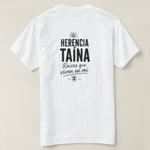 Camiseta Herança Taína Vive em Mim Orgulho de Porto Rico